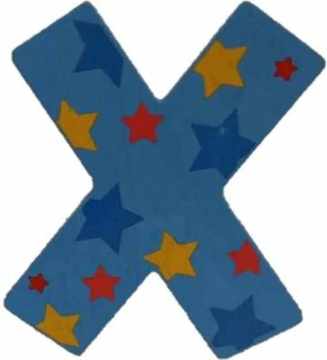 BIGJIGS Decoratieletter Hout 7cm - Blauw