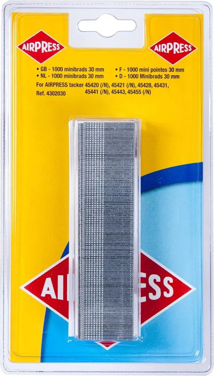 Airpress Minibrads 30mm - 1000 Stuks