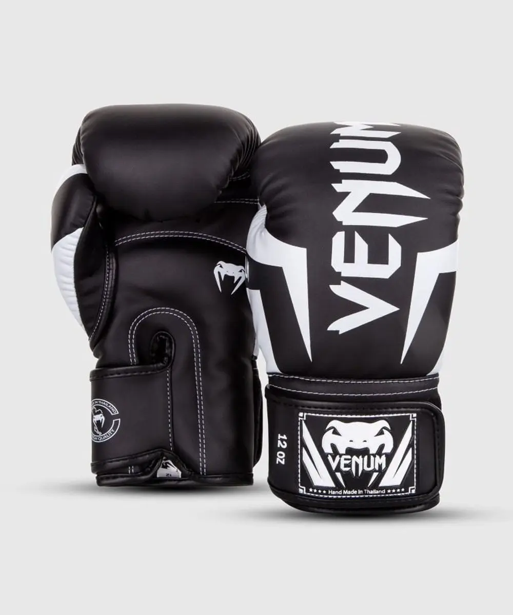 Venum ELITE Bokshandschoenen 12 oz - Zwart/Wit