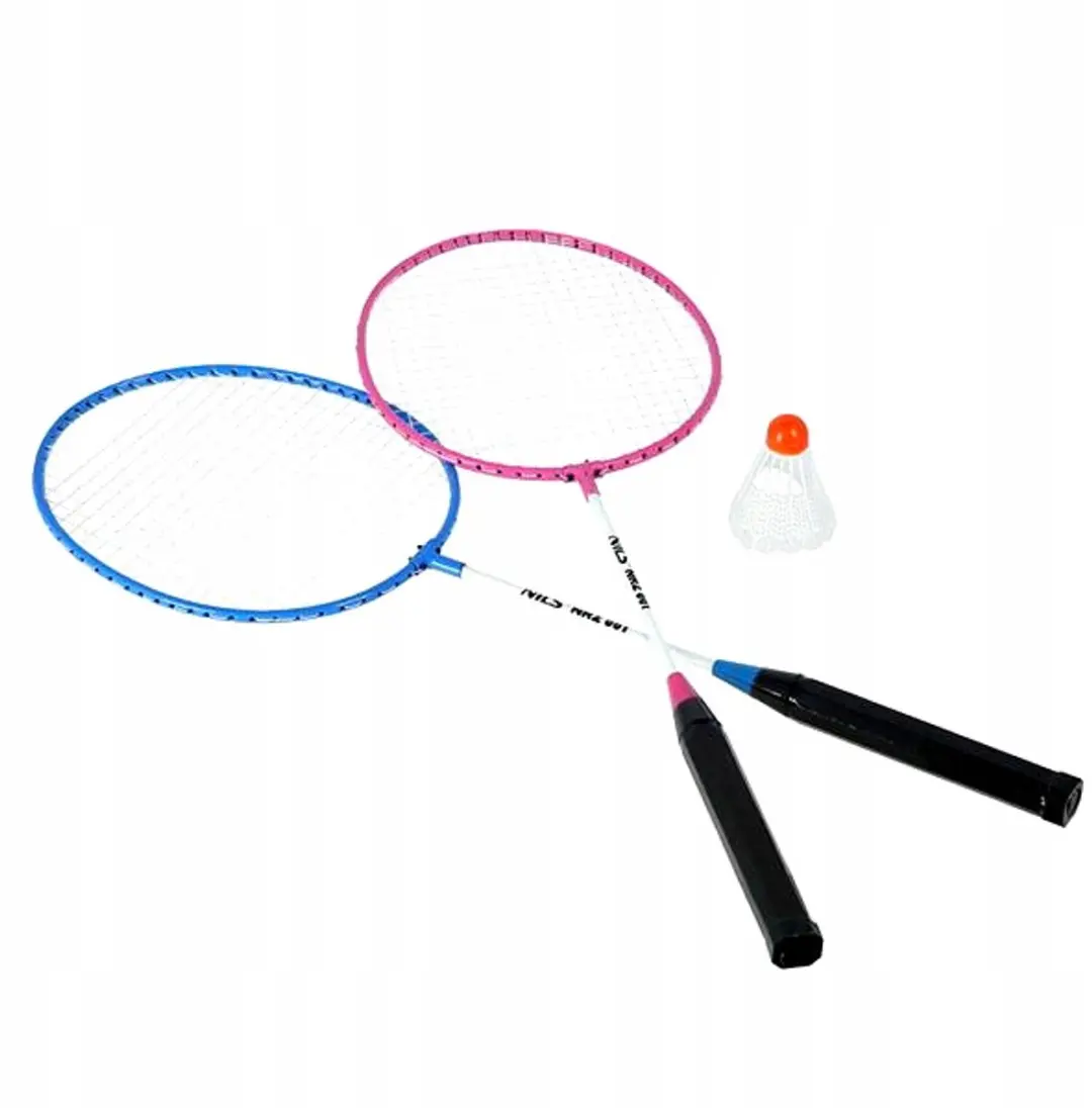Nils Badmintonset - 4 rackets, 8 shuttles - Staal - Multicolor