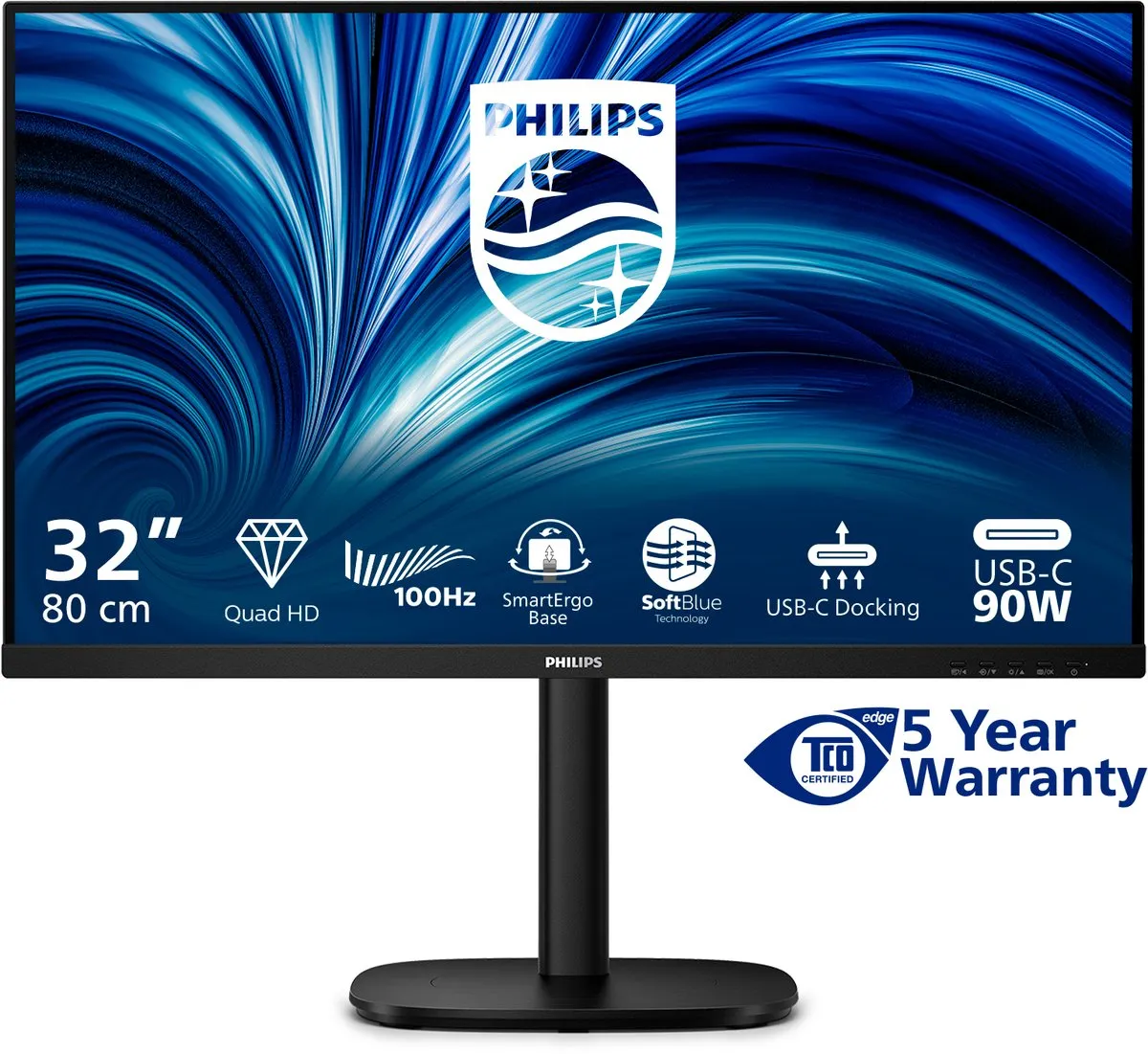 Philips 32B2U3601/00 Quad HD Monitor 31.5" - Zwart - afbeelding 6 van 6