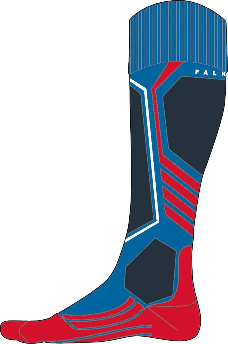 Falke SK2 Wool Heren Skisokken - Dik - Blauw - Maat 46-48