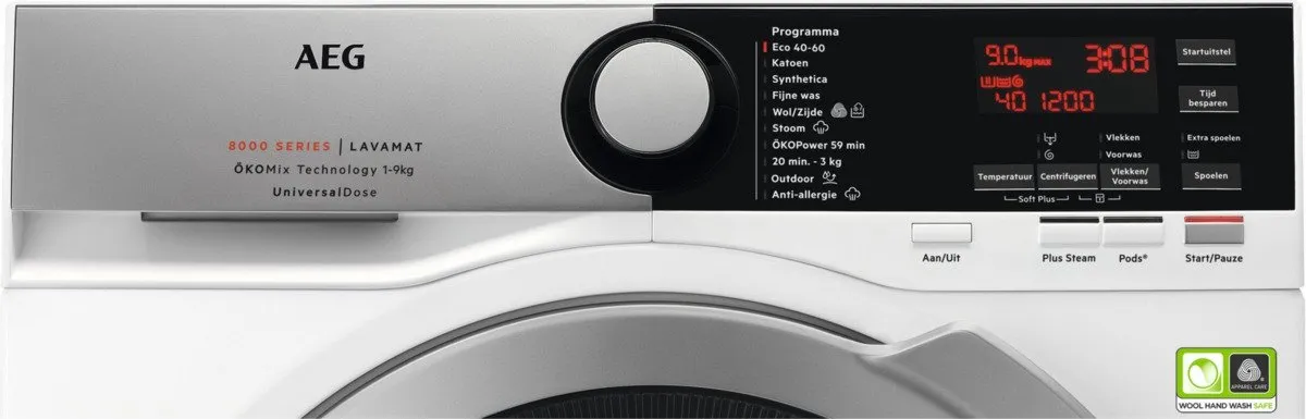 AEG L8FE8000V ÖKOMix Wasmachine 9kg - Wit