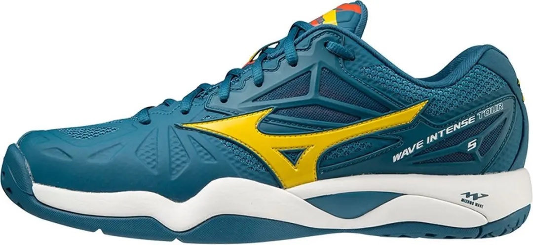 Mizuno Wave Intense Tour 5 AC Tennisschoenen 44.5 - Blauw/Geel