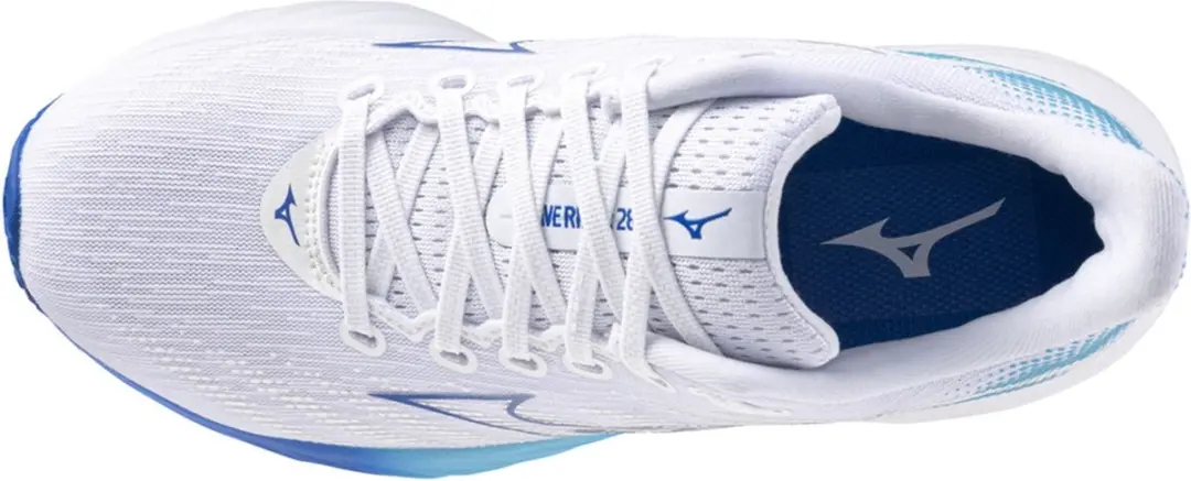 Mizuno Wave Rider 28 Sportschoenen Vrouwen 39 - Wit/Blauw