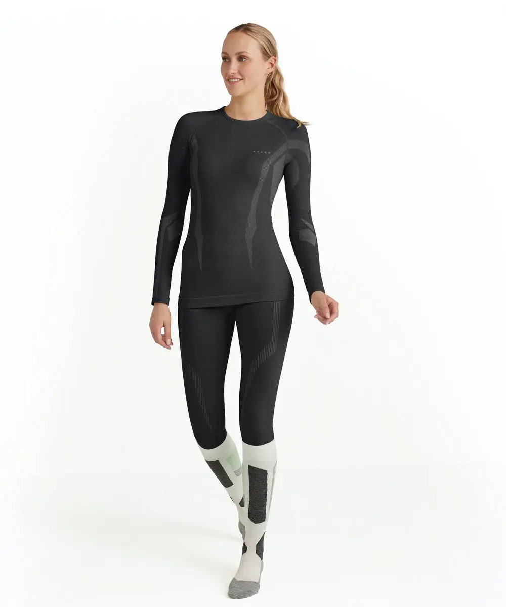 Falke Wool-Tech Longsleeve Dames - XL - Zwart