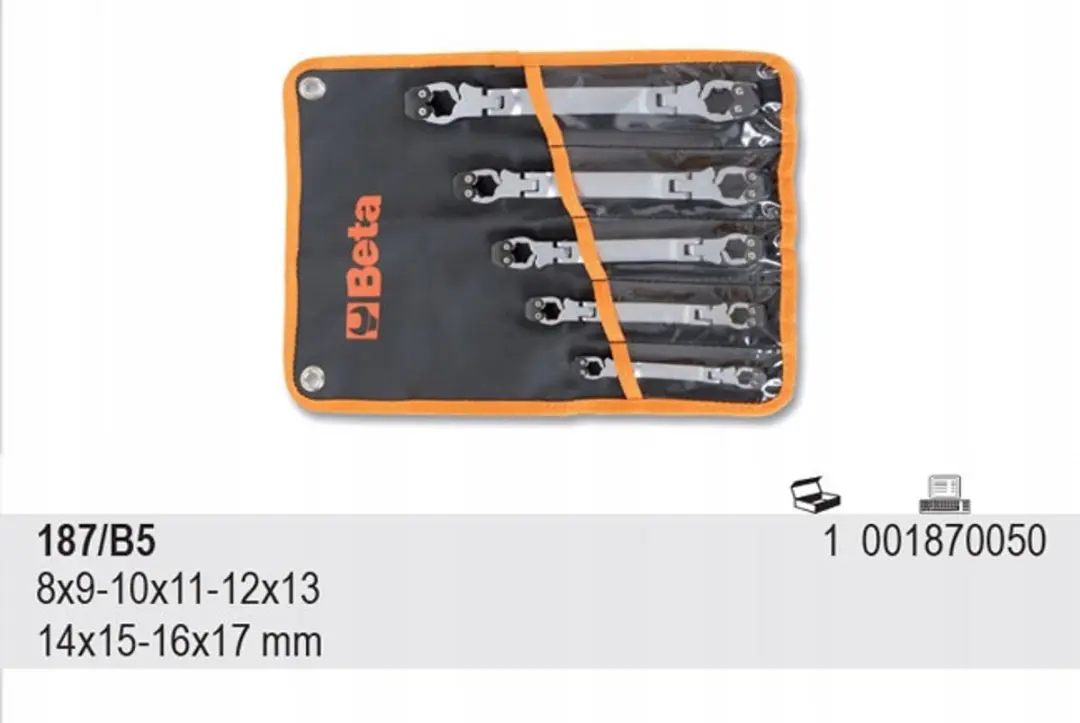 Beta Ringsteeksleutelset 187/B5 - 5-delig 8-17mm