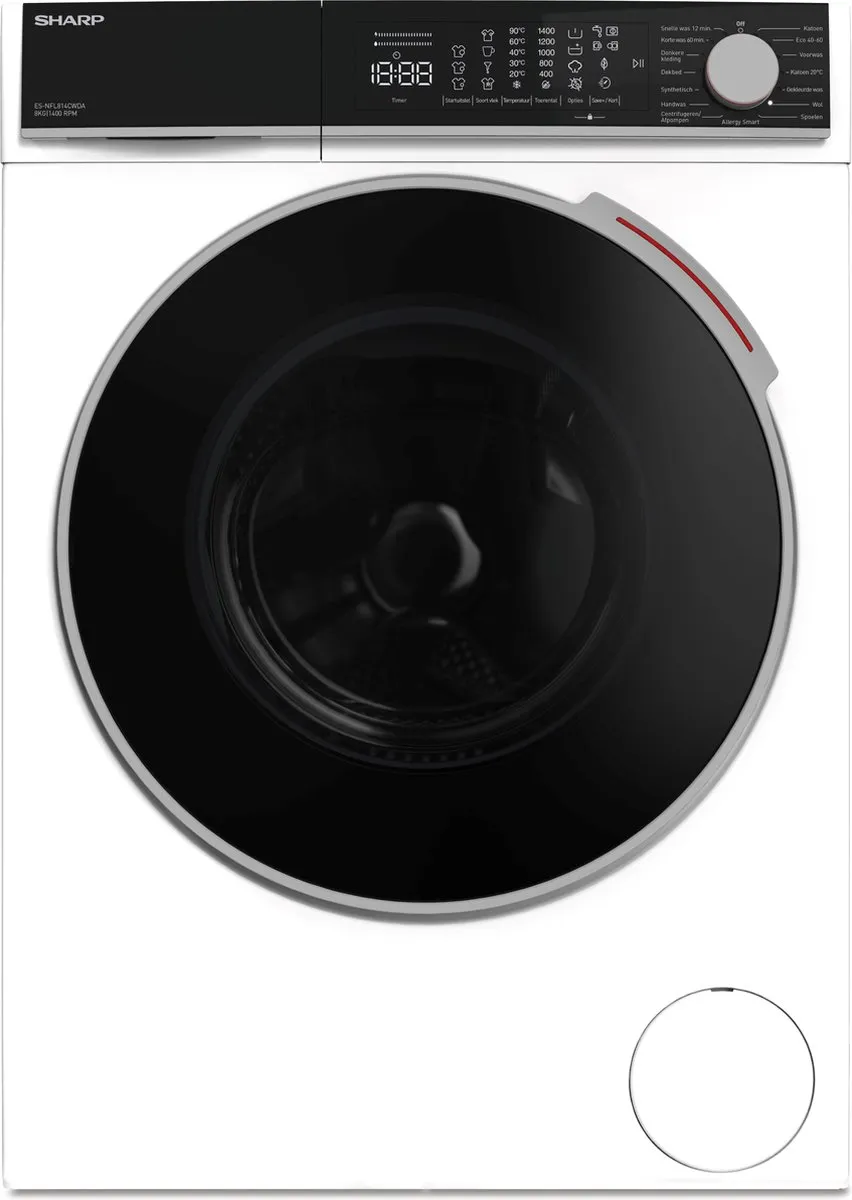 Sharp ESNFL814CWDABX Wasmachine 8 kg