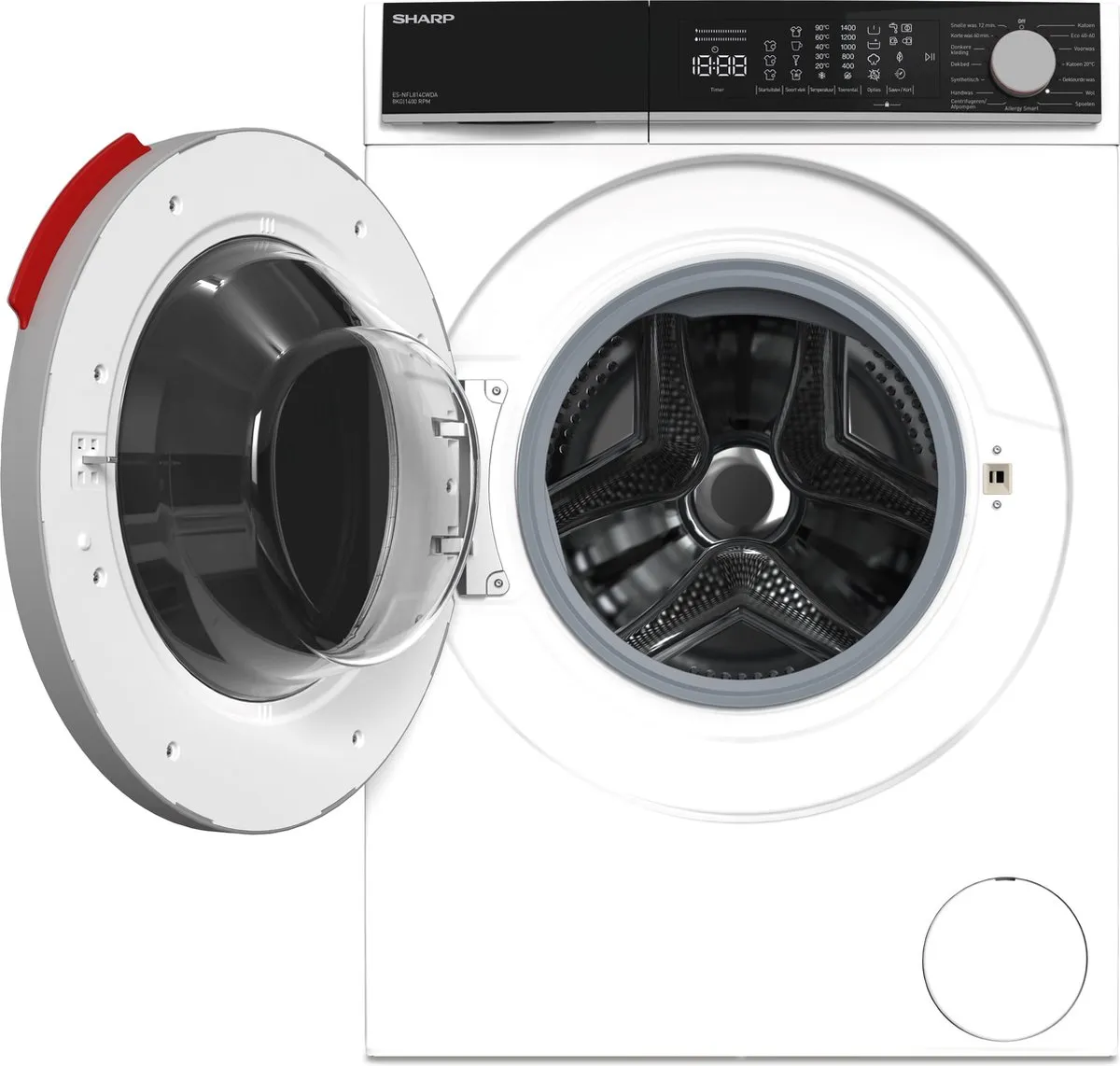 Sharp ESNFL814CWDABX Wasmachine 8 kg - Wit