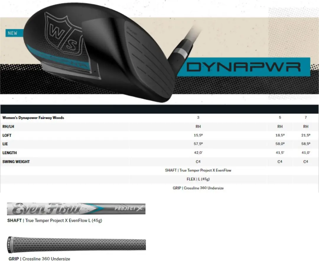 Wilson DynaPower Ladies Fairway Wood 5 - 18,5° Rechtshandig
