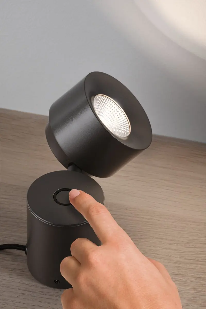 Paulmann LED Tafellamp 3-Step-Dim Pane 2700K - 328lm - Titaanium - afbeelding 3 van 5