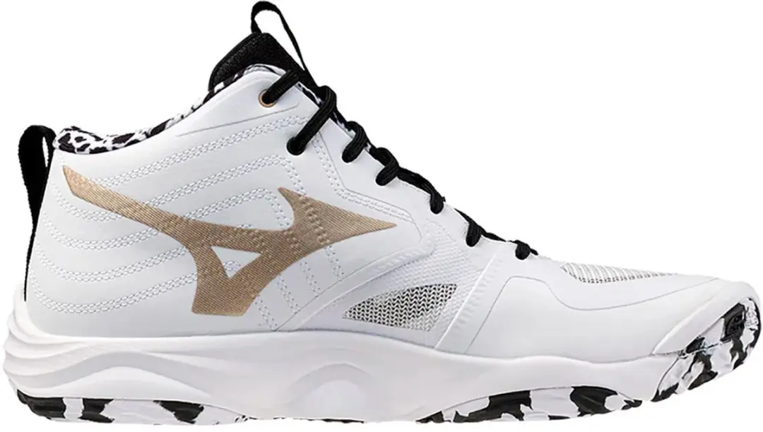 Mizuno Wave Momentum Elite Mid Sportschoenen - Zwart/Glanzend Groen/Mandarijn - EU 42