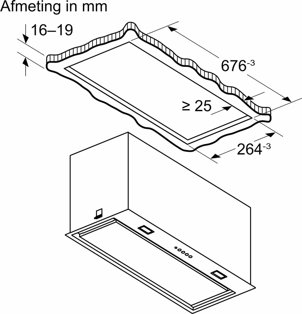 Bosch DLN77AC50 Serie 6 Geïntegreerde Afzuigkap 70cm - RVS