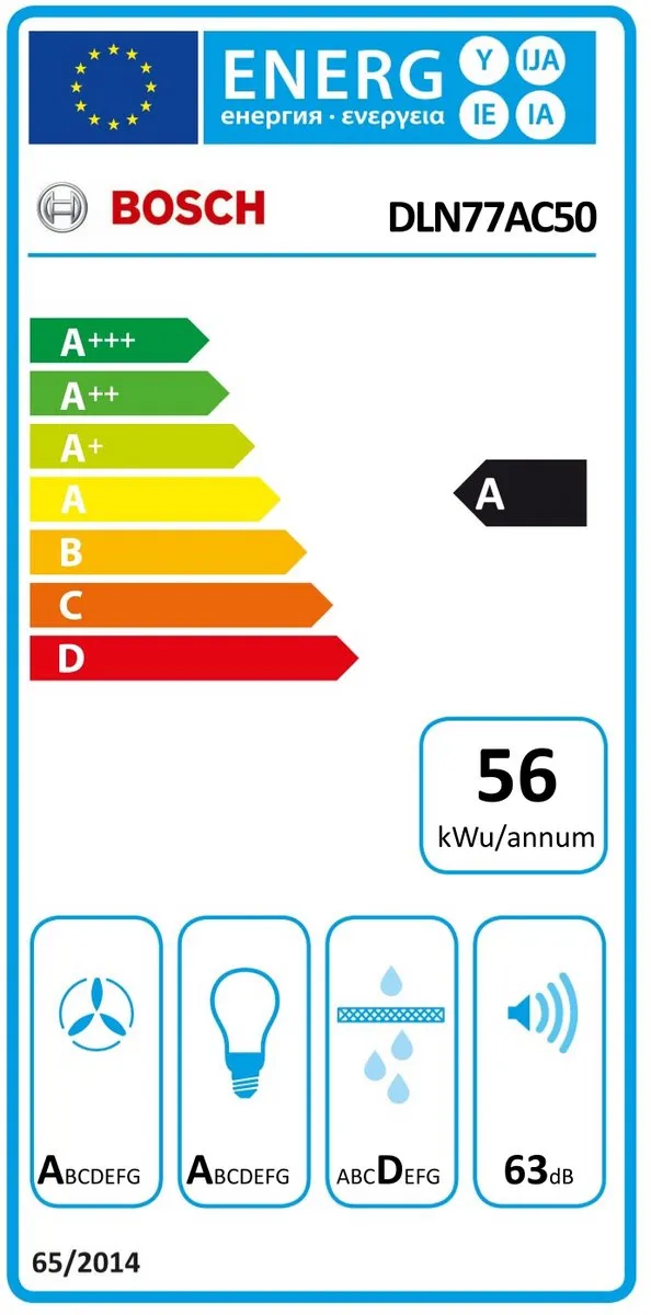 Bosch DLN77AC50 Serie 6 Geïntegreerde Afzuigkap 70cm - RVS