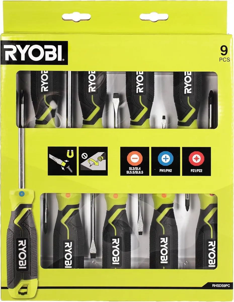 Ryobi RHSDS9PC Schroevendraaierset - 9-delig