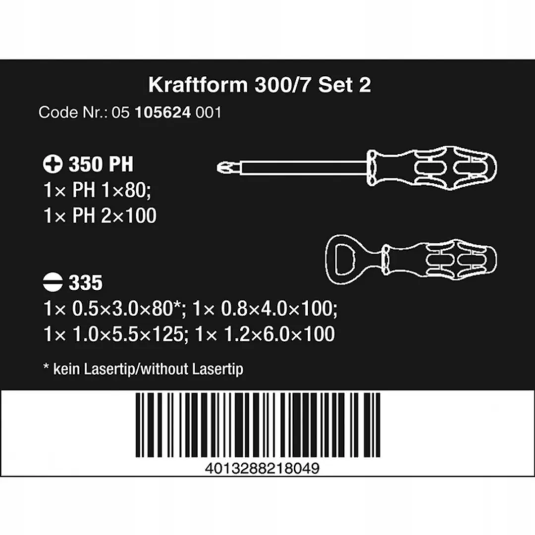 Wera Kraftform Plus 300/7 Schroevendraaierset - 7-delig