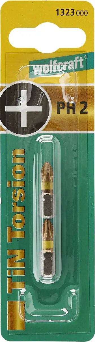 Wolfcraft Torsie TiN-bits PH 2 - 2 Stuks