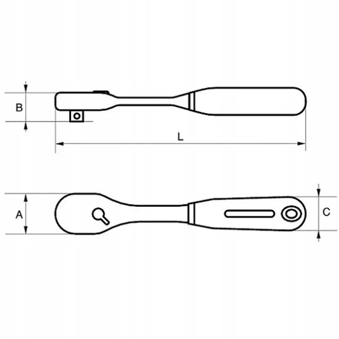 Bahco Ratelsleutel 3/8" 60T 200mm - Snelwissel