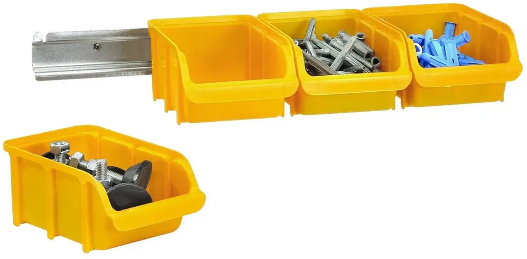 Raaco DIY Stapelbak 2 op rail Geel