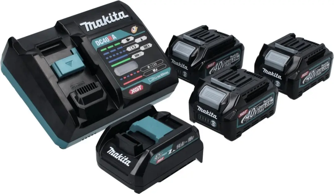 Makita Power Source Kit 40V max - 3x BL4025 2,5Ah + DC40RA Snellader + ADP10 XGT-adapter