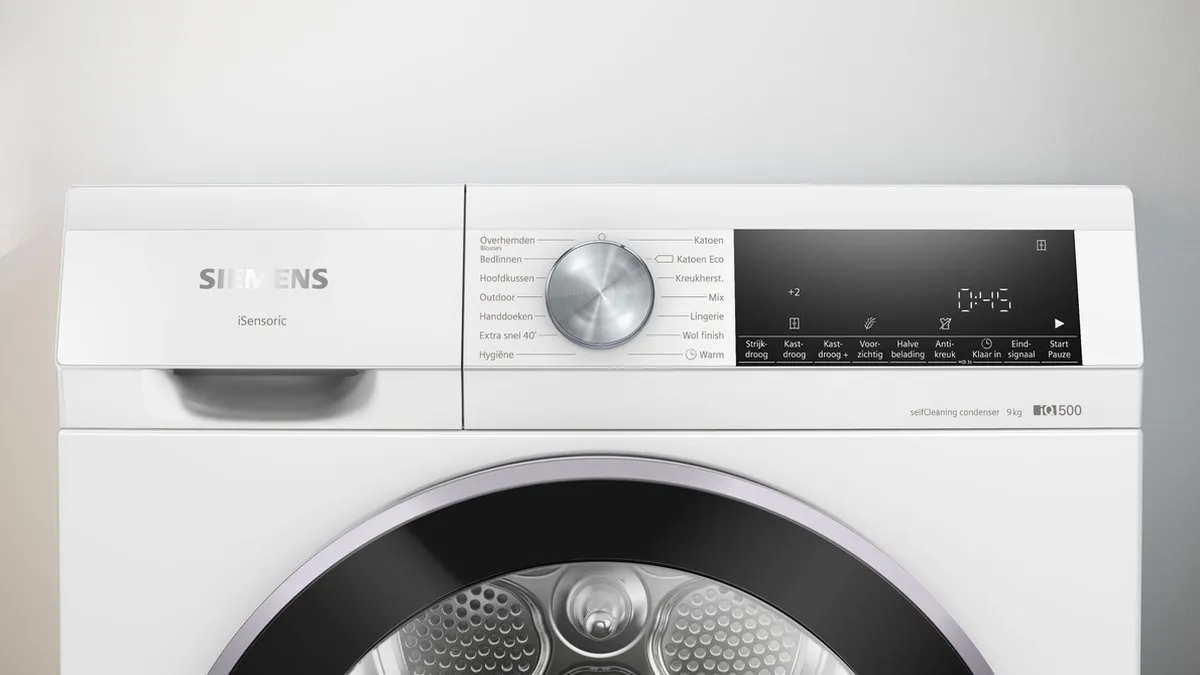 Siemens iQ500 WQ45G2D5NL Warmtepompdroger 9kg - Wit