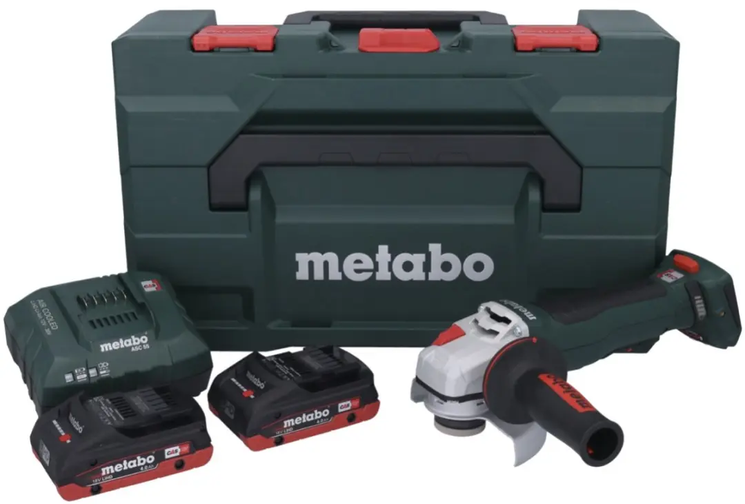 Metabo WPB 18 LT BL 11-125 Haakse Slijper - 125mm - 2x 4,0Ah Accu + Oplader