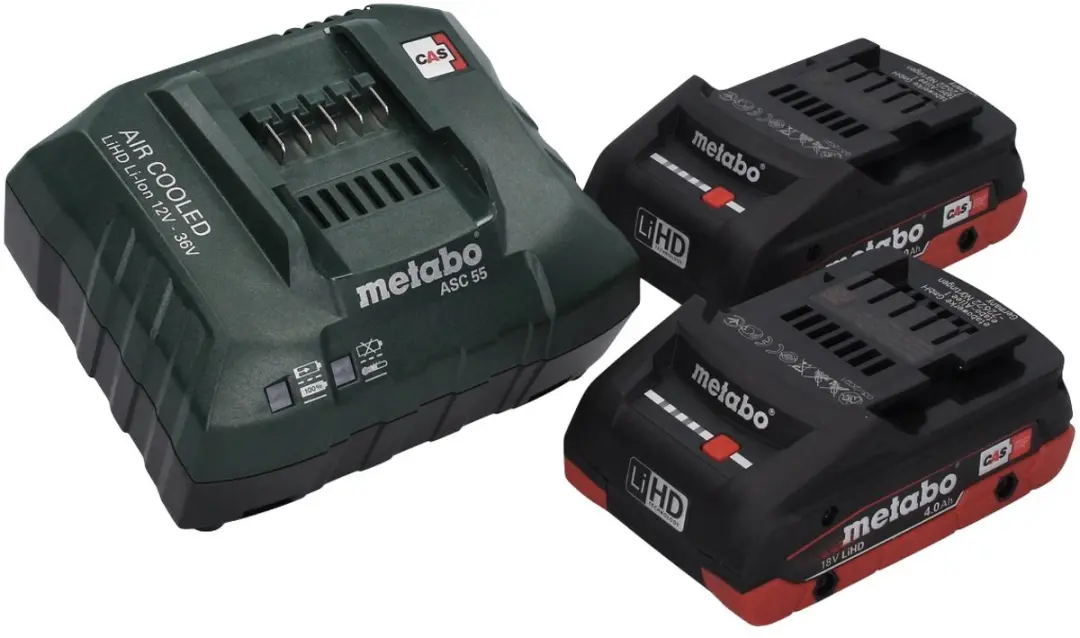 Metabo WPB 18 LT BL 11-125 Haakse Slijper - 125mm - 2x 4,0Ah Accu + Oplader