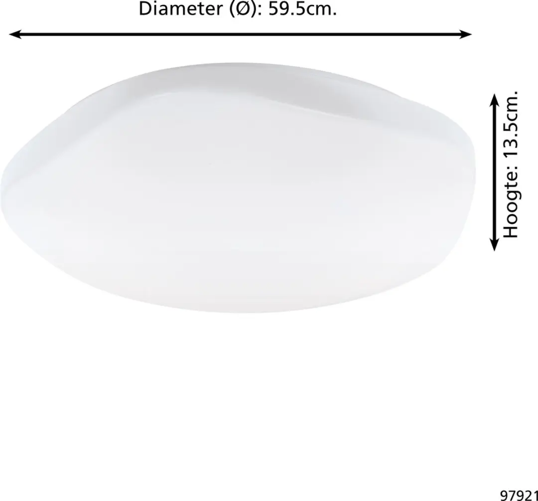 Eglo connect Totari-C Smart Plafonnière 34W RGB - 59,5x59,5cm Wit - afbeelding 6 van 6