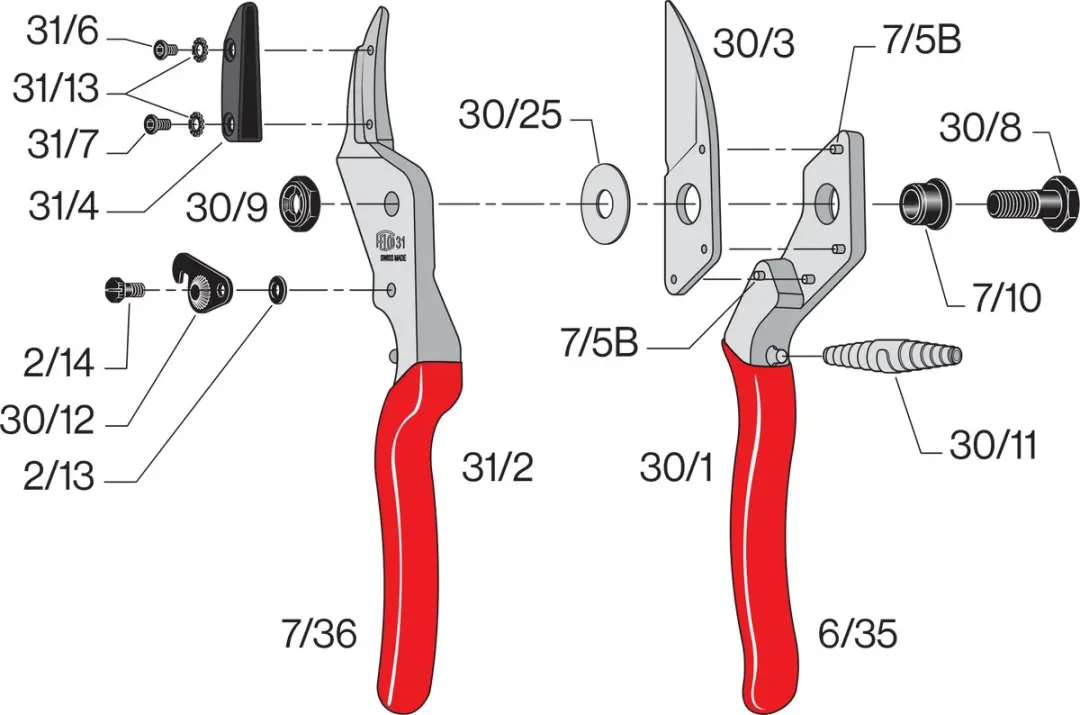 Felco 31 Tuinschaar Amboss - 25mm - afbeelding 6 van 6