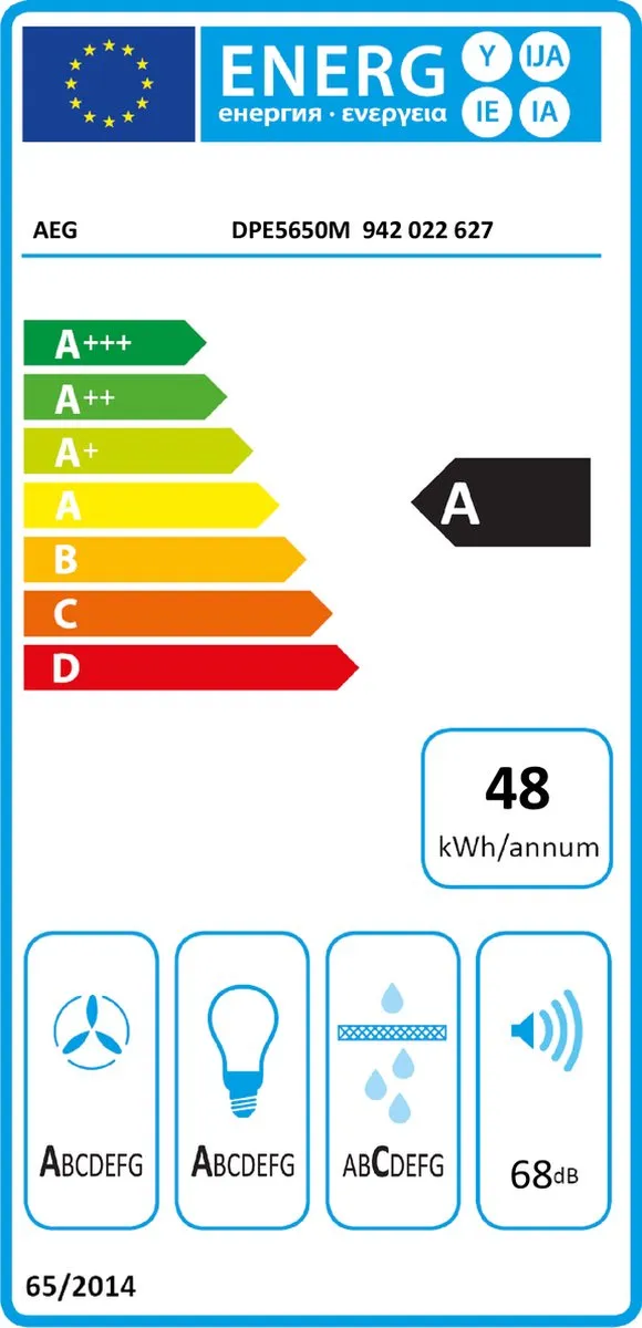 AEG DPE5650M EcoLine 5000 Afzuigkap 60cm