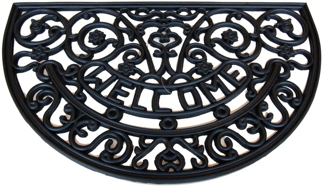 Hamat Deurmat Welcome Rubber 75x45cm - Zwart