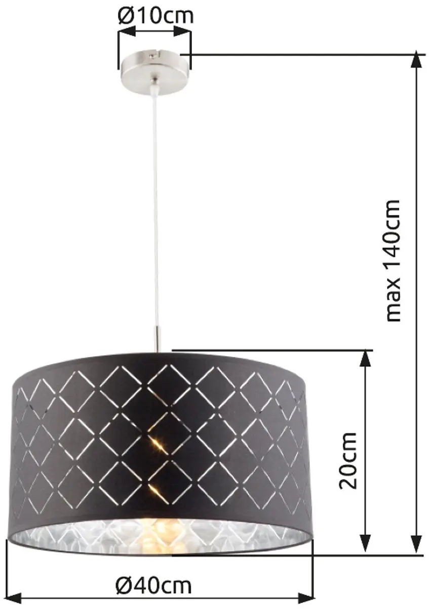 Globo Kidal Hanglamp - Ø40cm - Antraciet - afbeelding 2 van 4