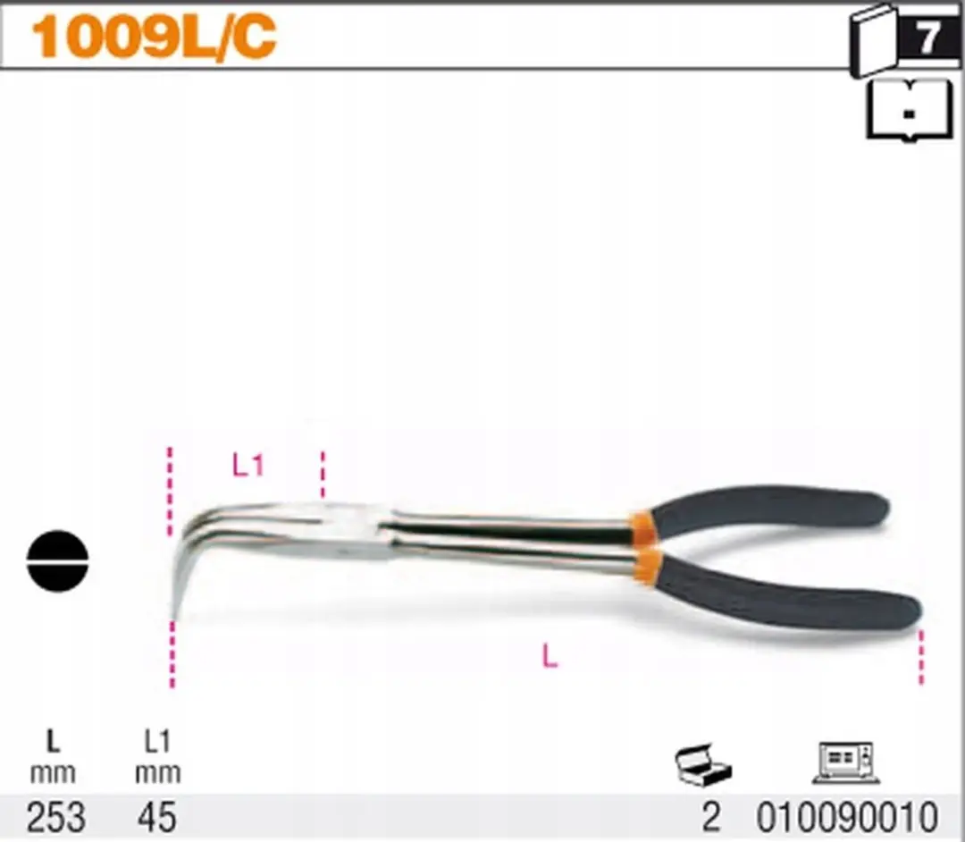 Beta Ronde Tang 90° Gebogen 253mm