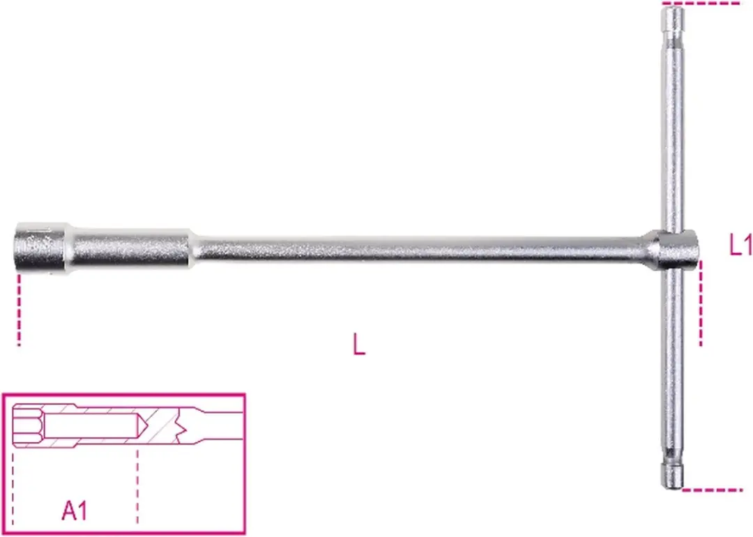 Beta Dopsleutel T-greep 17mm