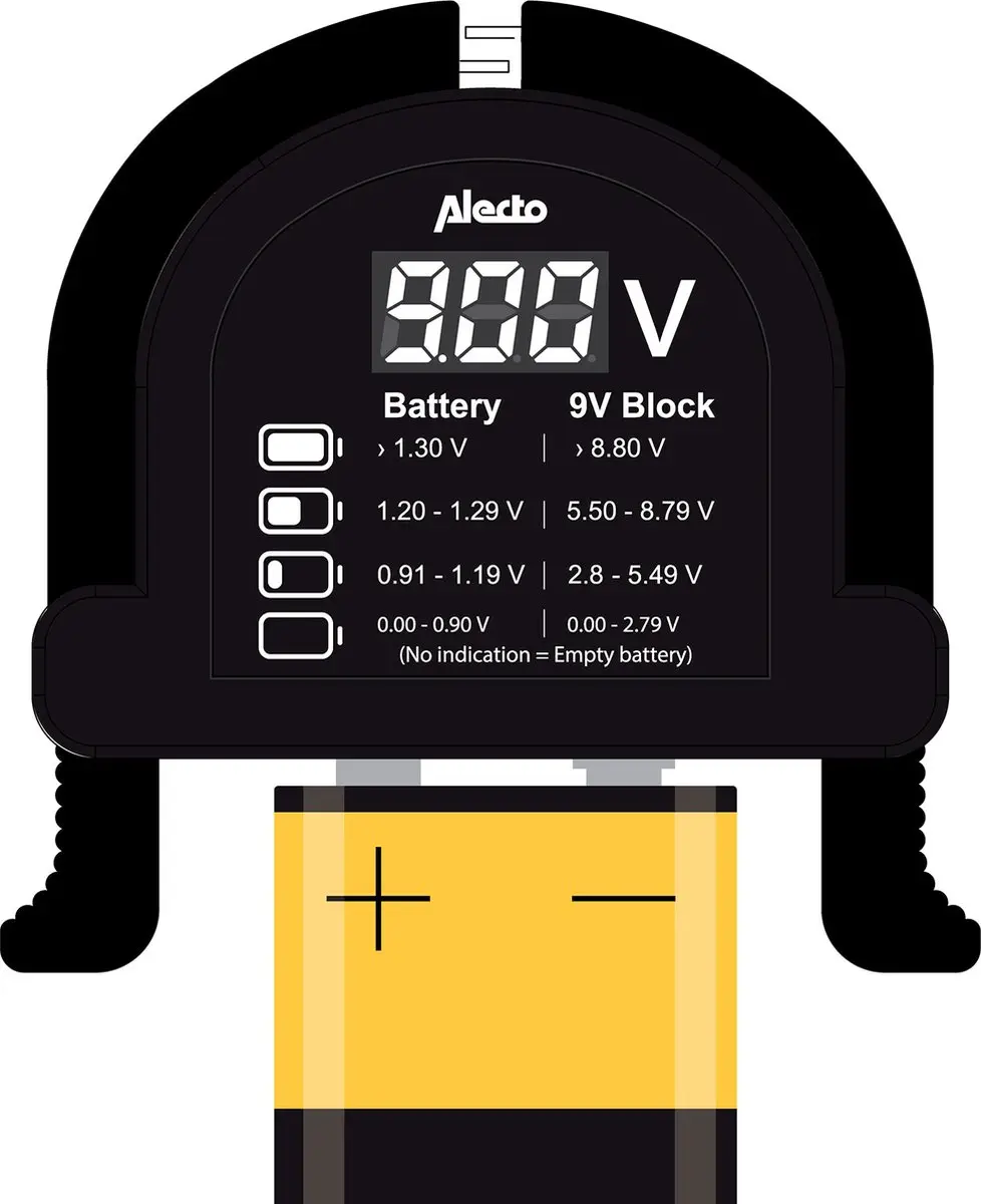 Alecto BTT2 Universele Batterijtester - A005493