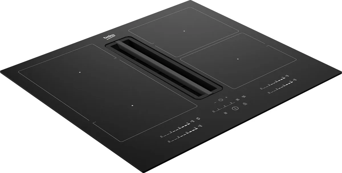 Beko HIXI 64700 UF Zwart Ingebouwd 60 cm Inductiekookplaat zones 4 zone(s) Inbouw afzuigkap