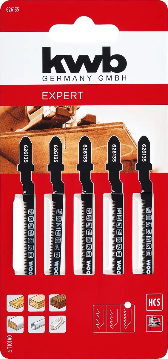 KWB Decoupeerzaagblad-set 626135 - 5-delig