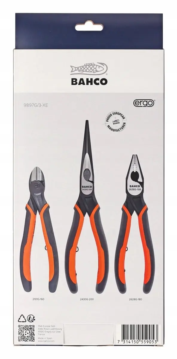 Bahco ERGO 3-delige Tangenset 9897G/3-XE