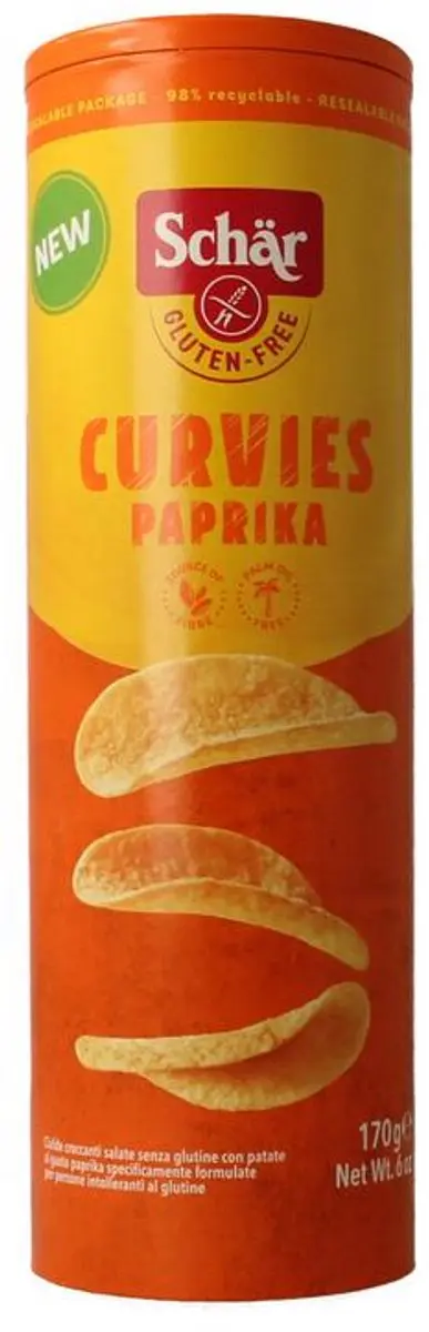 Schar Curvies Paprika Glutenvrij 170g