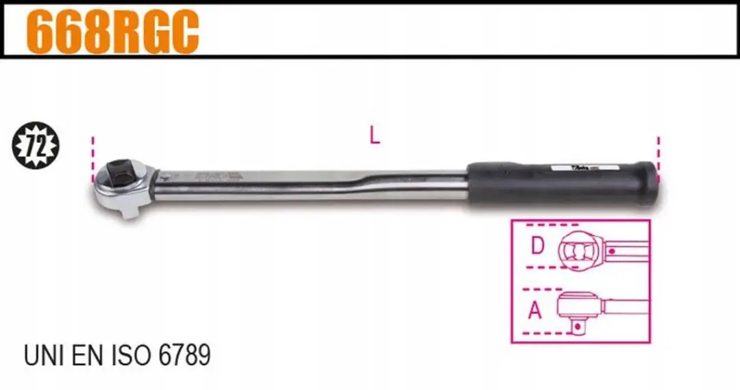 Beta Momentsleutel 40-200 Nm 1/2" 668RGC/20