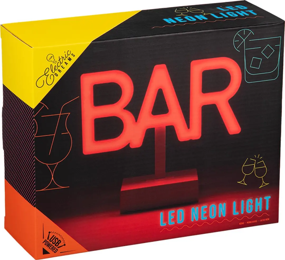 Paladone Neon Barlamp LED - Rood/Wit