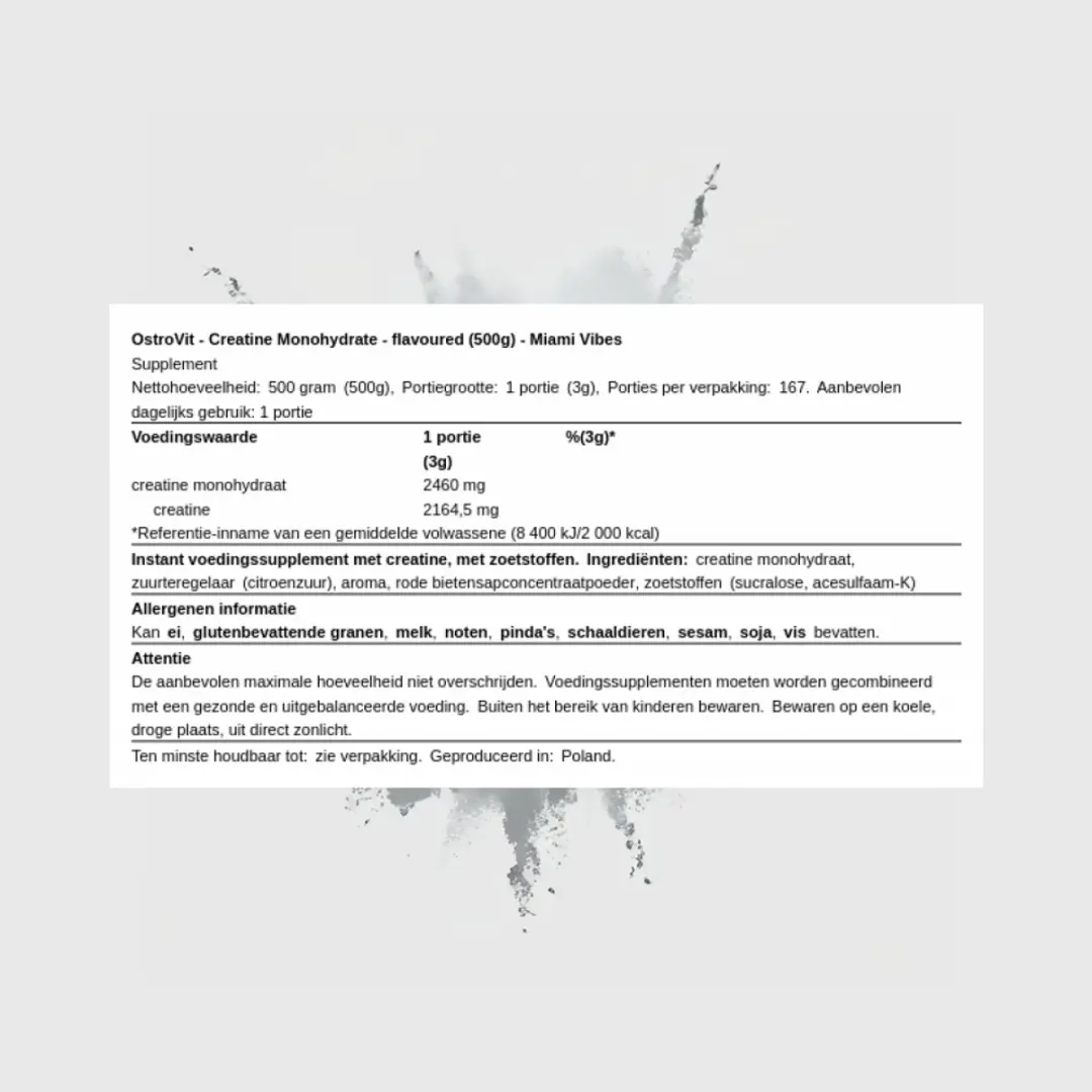 OstroVit Creatine Monohydraat Miami Vibes 500g