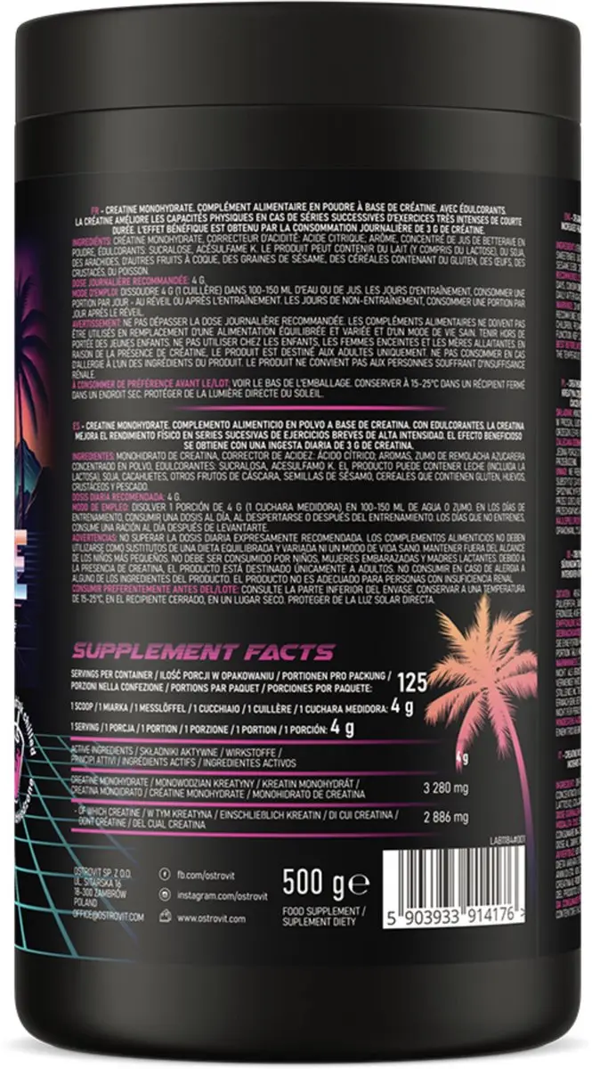 OstroVit Creatine Monohydraat Miami Vibes 500g