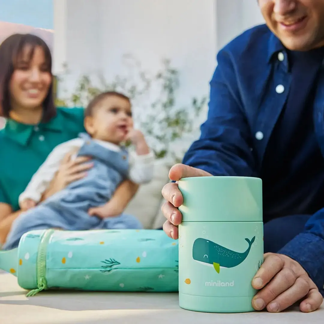 Miniland Thermos Maaltijden Walvis - 600ml - Multicolor - afbeelding 6 van 6