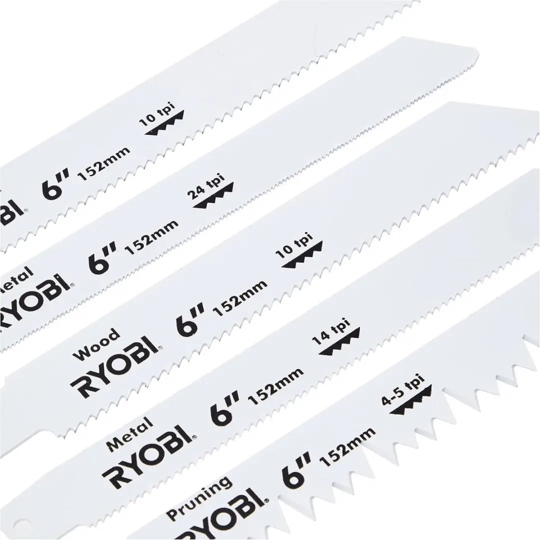 Ryobi 6-delig Reciprozaagbladen RAK06RB - Hout/Metalen