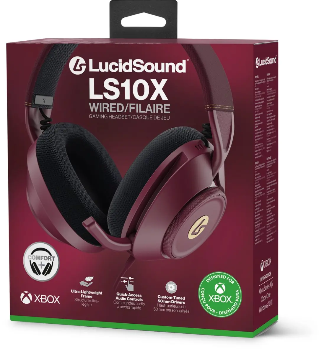 POWERA LS10X Gen 2 Bedrade Gamingheadset Xbox - Donkerrood - afbeelding 6 van 6