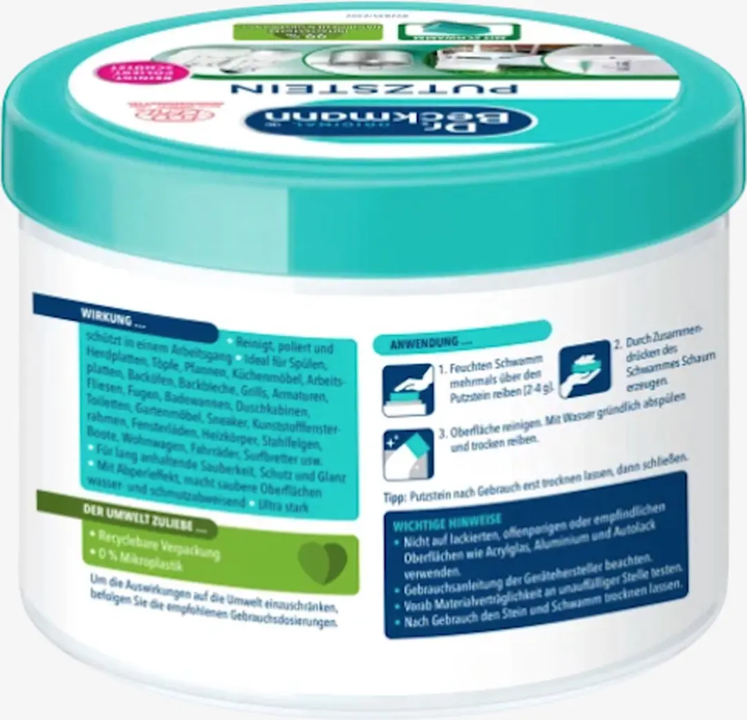 Dr. Beckmann Universele Reinigingspasta 550g - met spons - afbeelding 3 van 4