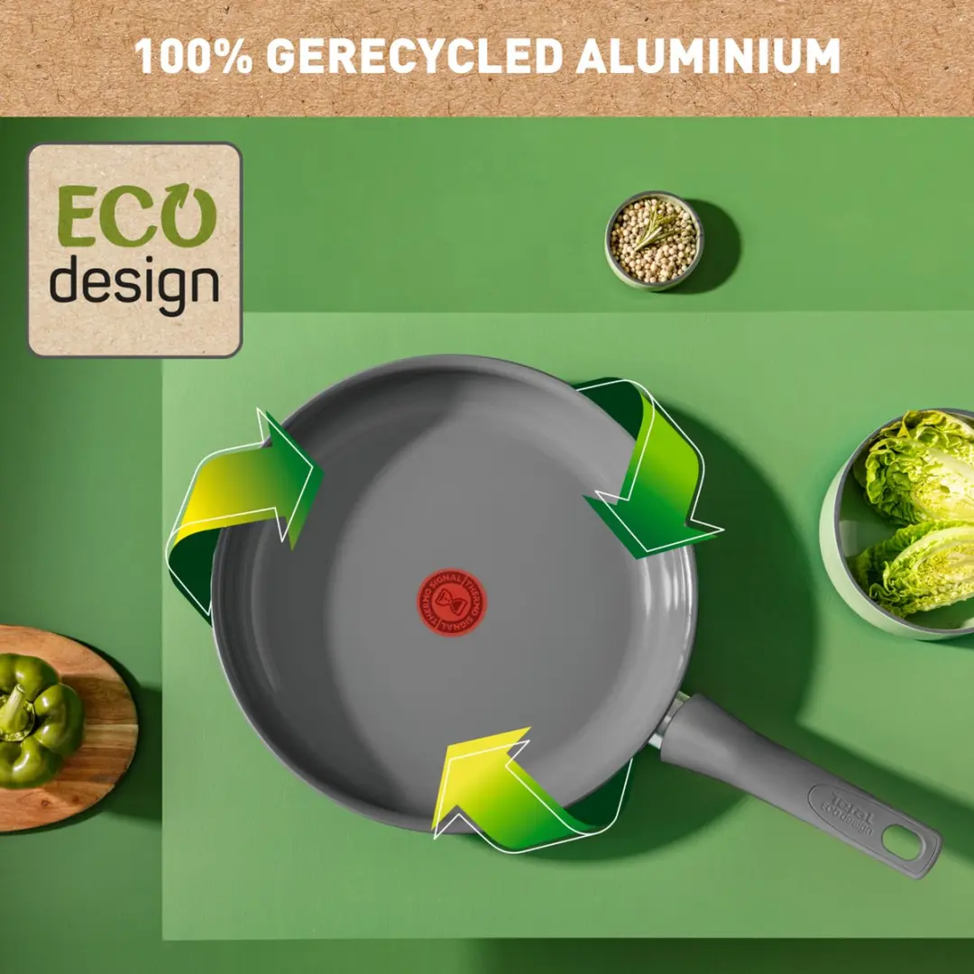 Tefal Renewal Keramische Koekenpan 28cm - Grijs - afbeelding 4 van 6