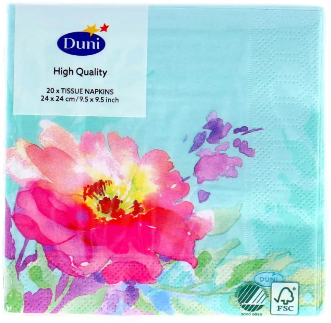 Duni Flowy Floral Servetten 24x24cm