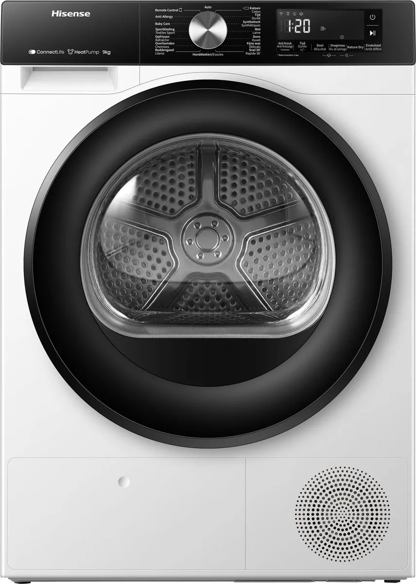 Hisense 3S Serie DH3S902BW3 Warmtepompdroger 9kg - Wit